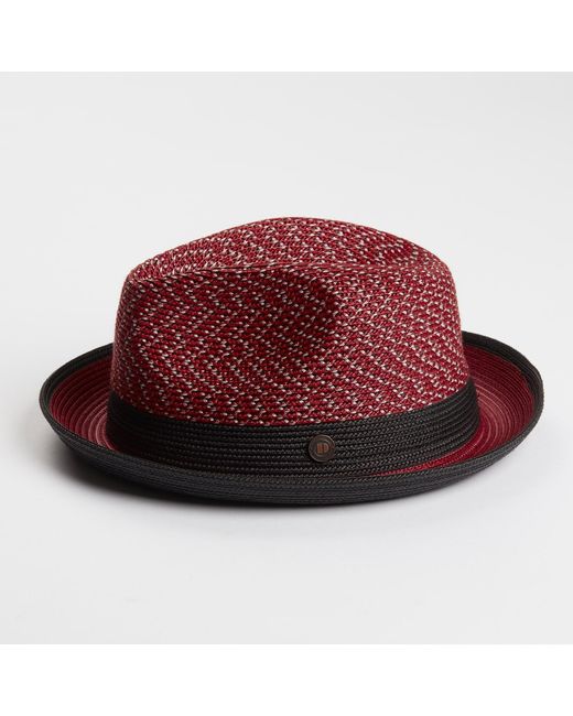 Dasmarca Hats Dasmarca Enzo Ruby Multi Coloured Summer Trilby Packable Hat For for men