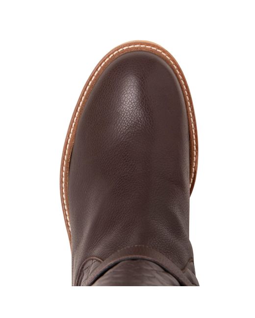 Beautiisoles by Robyn Shreiber Made in Italy Brown Tulsa Leather Lug Sole Winter Boot