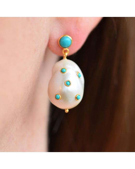 GEM BAZAAR Blue Dotty Baroques