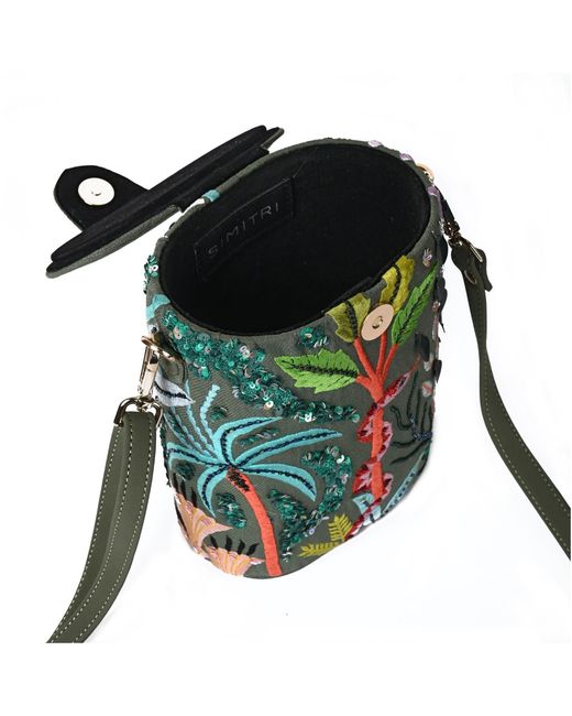 Simitri Green Oasis Bucket Bag