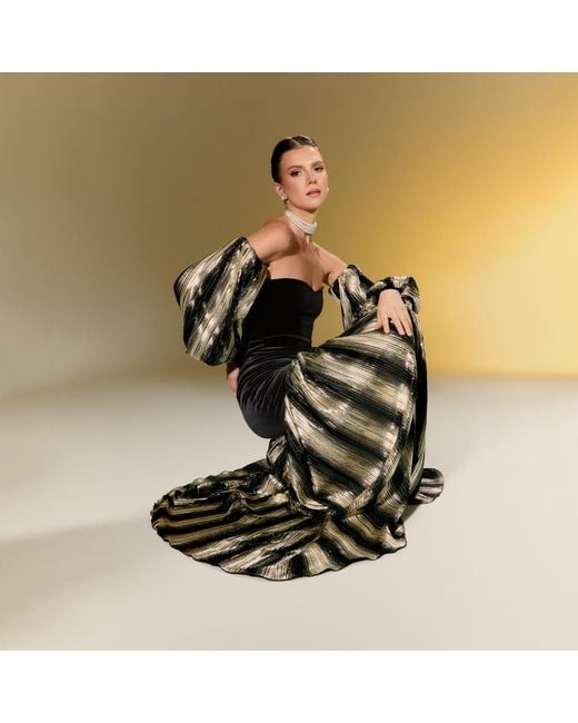 Nur Karaata Black Bastille Gown
