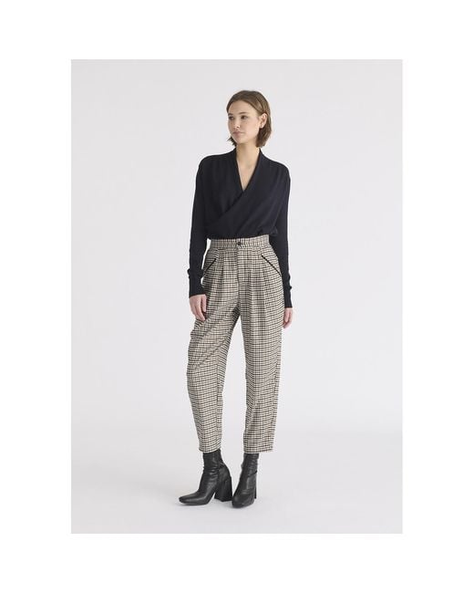Paisie Blue Long Sleeve Knitted Wrap Top