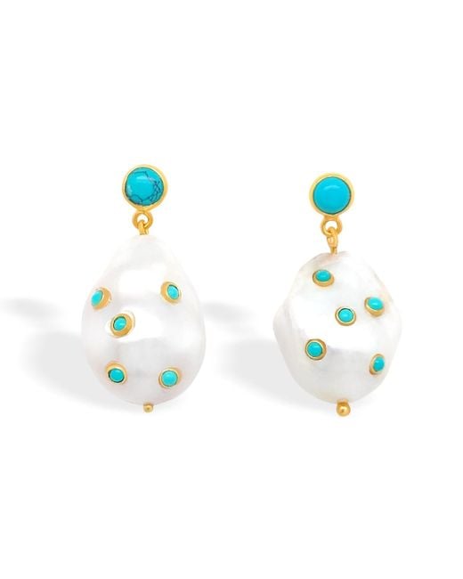 GEM BAZAAR Blue Dotty Baroques