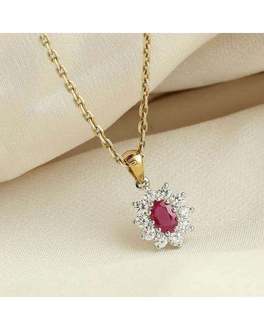 Artisan Purple Ruby Diamond Charm Pendant