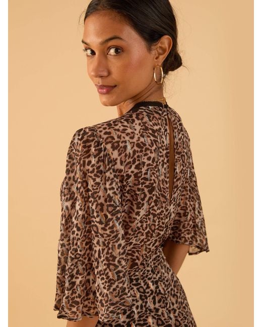 Rose & Nancy Brown Sienna Print Dress