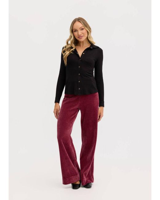 Why Mary Blue Simona Fitted Bamboo Long Sleeve Shirt