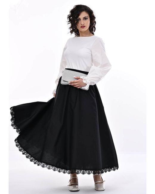 Frock Tales Gray Maranta Top With Lace Cuffs