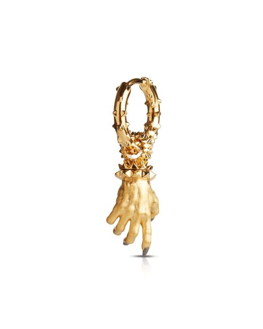 Kasun Metallic Hand Of The Protector Earrings for men