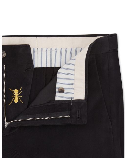 Gresham Blake Black Cotton Stretch Chino for men