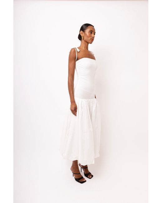 Amy Lynn White Alexa Rich Cotton Puffball Dress