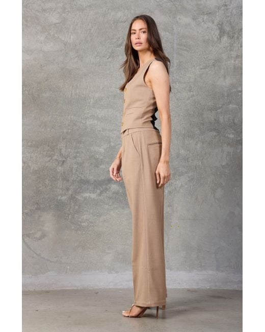 Madison / Savile Natural Neutrals The Edit Camel Wide Leg Pants