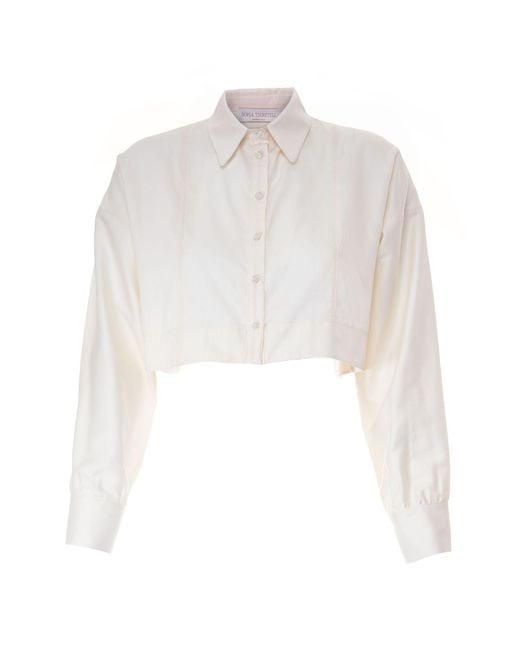 Sofia Tsereteli White Short Cotton Shirt