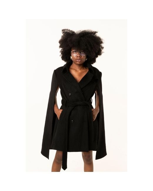The Gt Atelier Blue Dramatic-Sleeve Wrap Coat