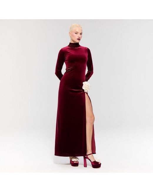 Nur Karaata Red Queen Chamber Burgundy Dress