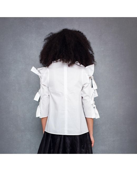 Bianca Popp White Many Ribbons Blouse