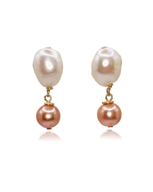 Marquise Swim White Earrings