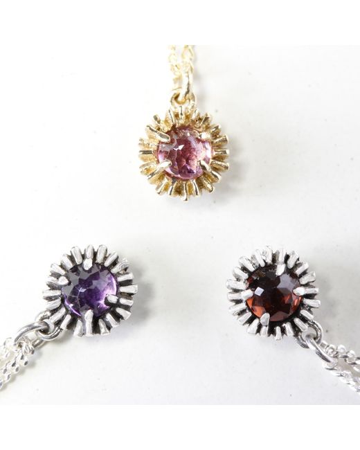 Lee Renee White Dahlia Bud Tourmaline Necklace –