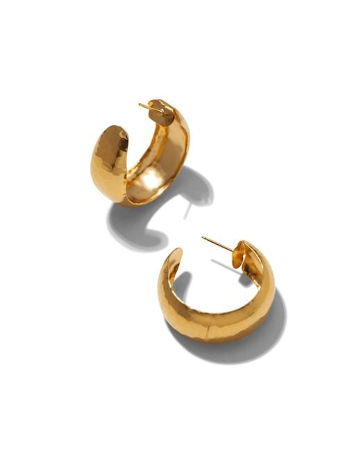 Jaredjamin Metallic Rush Hoop Earrings