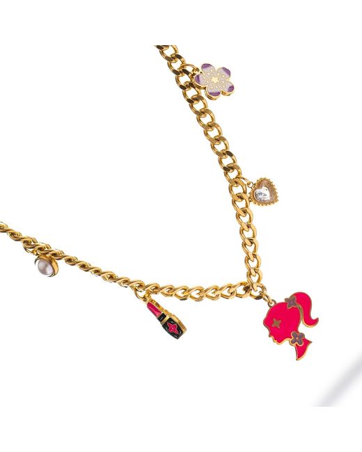 Ebru Jewelry Metallic Glamour Girl Charm Necklace