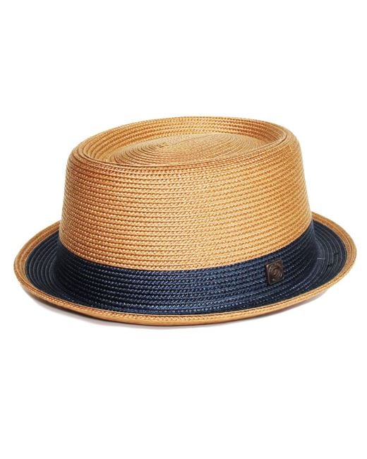 Dasmarca Hats Blue Dasmarce Bobby Retro Short Brim Summer Porkpie for men
