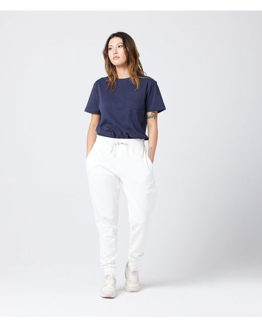 Known Supply White 100% Organic Cotton Sweatpants