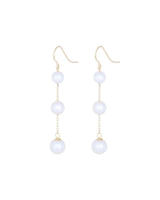 Chiara Tedeschi Jewellery White Capri Hook Vermeil Earrings