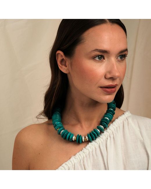 LINYA JEWELLERY Green Nysa Large Necklace