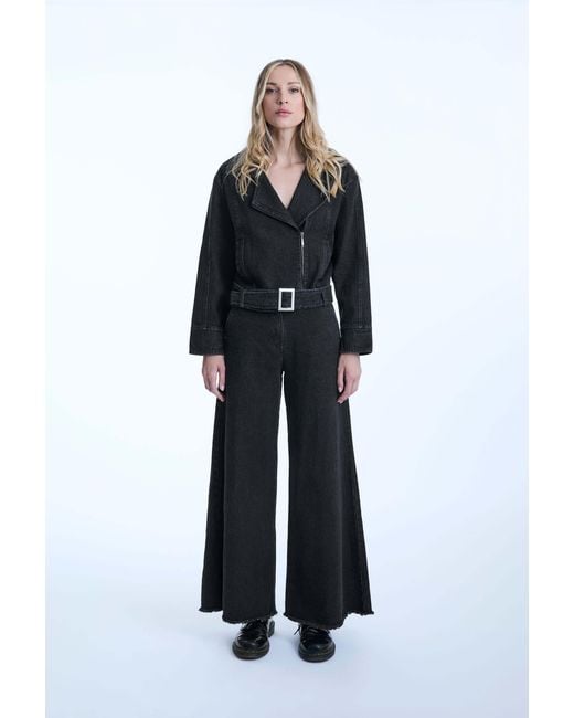 James Lakeland Black Denim Biker Jacket