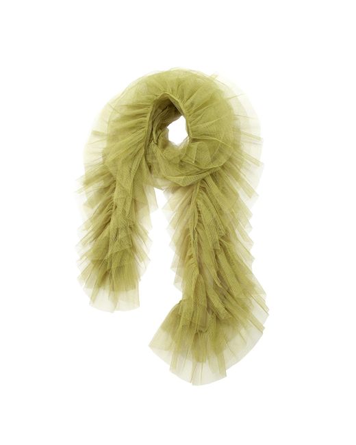 By Moumi Tulle Scarf Olive Green