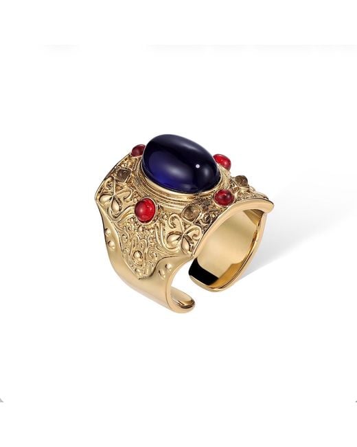 Retro Chic Metallic Byzantine King Ring