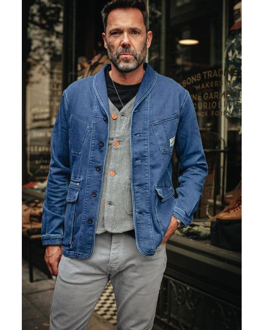 &SONS Trading Co Blue Crafter Wash Chore Jacket for men