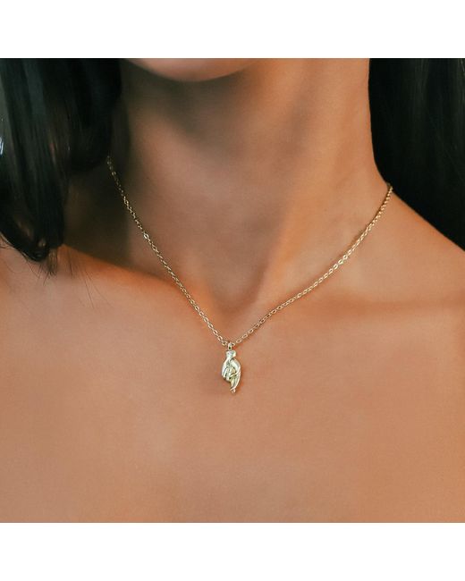 Luna Charles Metallic Billie Fingers Crossed Necklace