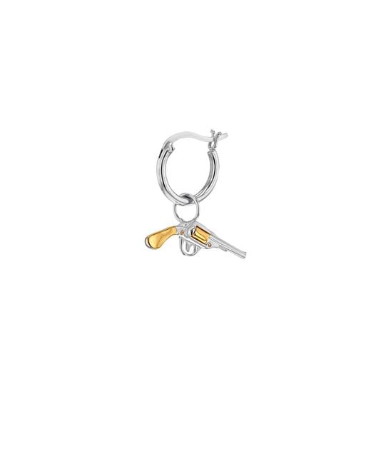 True Rocks Metallic Sterling & 18Kt-Plated 2 Tone Retro Pistol Mini Pendant