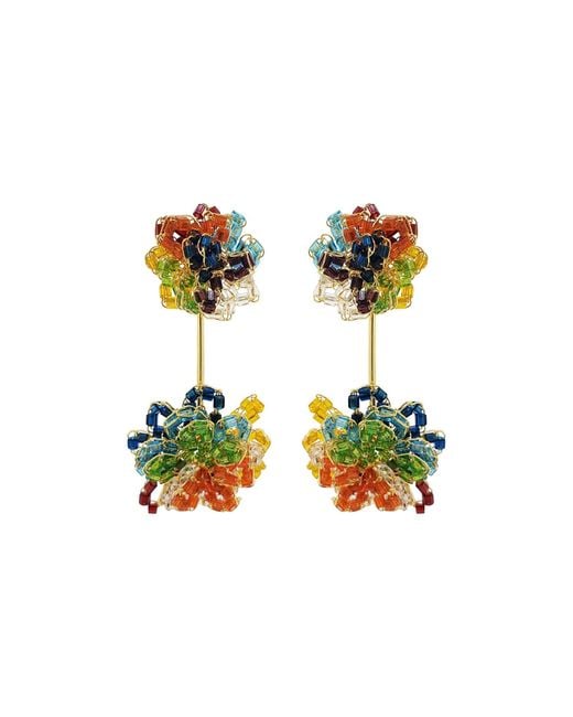 Lavish by Tricia Milaneze Green Agatha Handmade Crochet Earrings