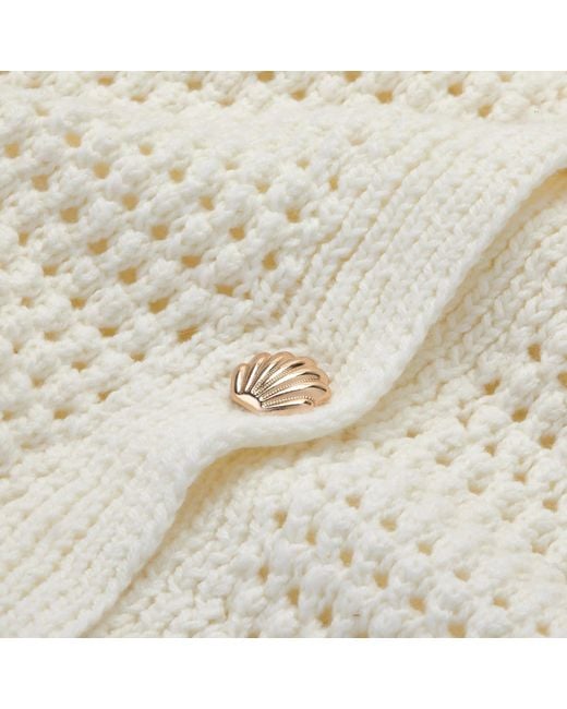 Shooni White Crochet Oversized Shirt