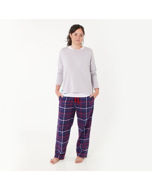 Lounge Blue Soft, Breathable Organic Brushed Cotton Loungewear Trousers