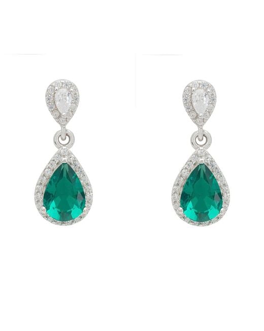 Latelita London Green Phillippa Drop Earrings Emerald