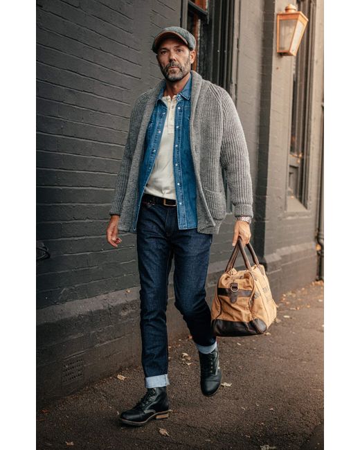 &SONS Trading Co Gray Pioneer British Wool Cardigan 2 for men