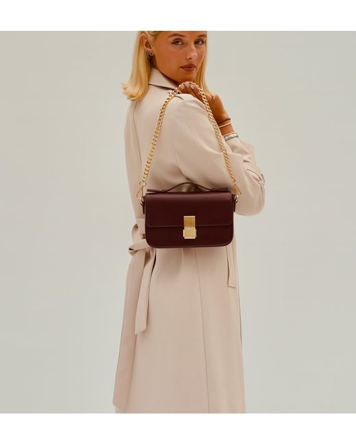 Apatchy London Purple The Flora Burgundy Leather Bag