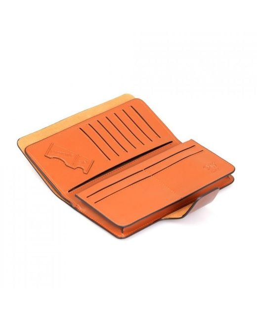 DAVID WEJ Red Long Bifold Wallet With Buckle – for men