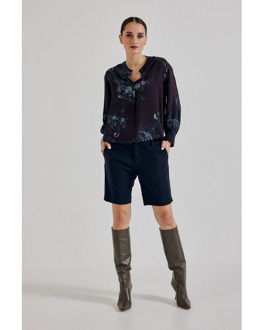 Lindsay Nicholas New York Blue Poet Blouse