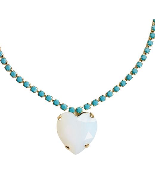 The Pink Reef Blue Heart Of The Ocean Necklace Opal