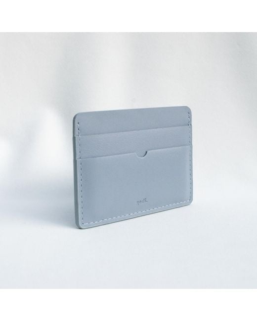 godi. Blue Handmade Leather Card Case