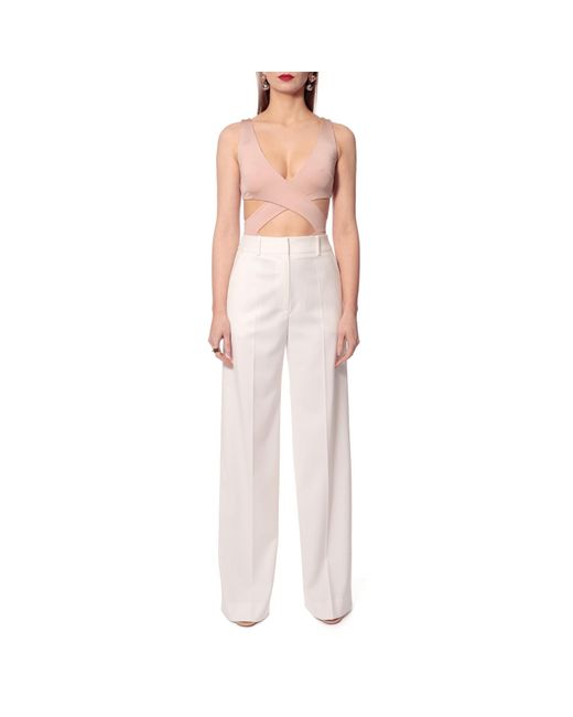 AGGI Suzie Aesthetic White Wide Long Trousers