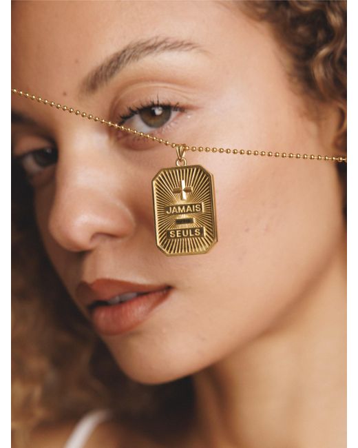 Déclarer Metallic Jamais Seuls Dog Tag