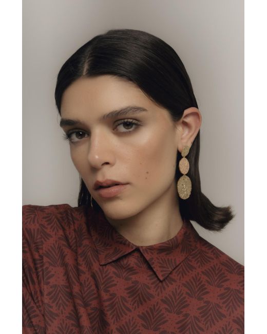 Lavani Jewels Metallic Geyser Earrings