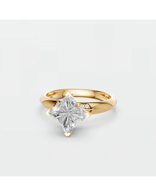 Aya Fine Jewelry Metallic 2.15 Cwt Lily Cut Lab Diamond Solitaire Ring