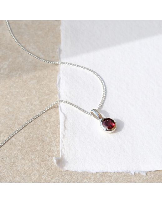 Charlotte's Web Jewellery Metallic January Birthstone Charm Necklace Garnet