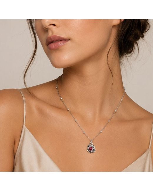 Unaloe Metallic Magnifica Ruby Necklace