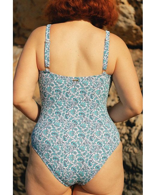 Aqva Swimwear Blue Print Aiguablava One-Piece Swimsuit